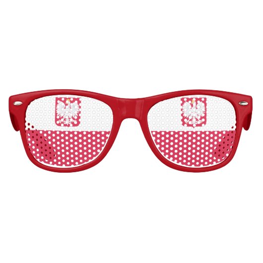 polnische Flagge Partybrille (Vorderseite)