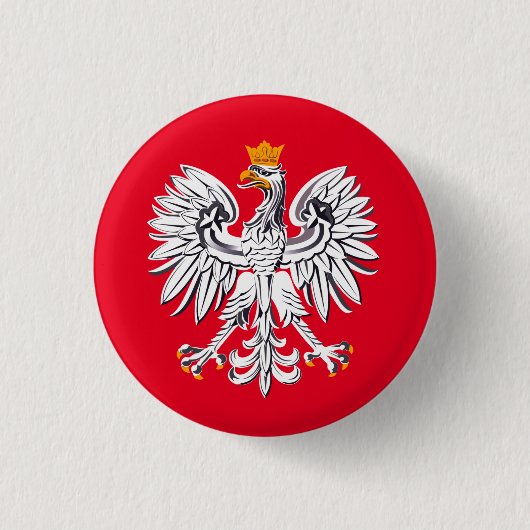 Polnische Flagge, Polen, Adler, patriotisch / spor Button (Vorderseite)