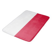 Polnische Flagge (Polen) Badematte (Schrägansicht)