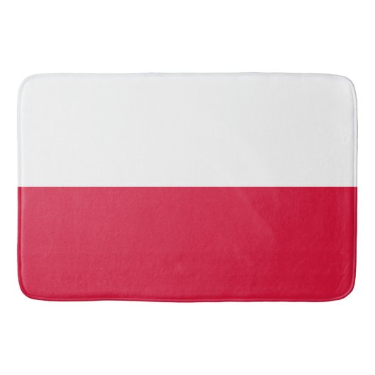Polnische Flagge (Polen) Badematte (Vorderseite)