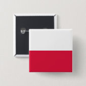 Polnische Flagge (Polen) Button (Vorne & Hinten)