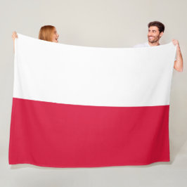 Polnische Flagge (Polen) Fleece Blanket