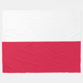 Polnische Flagge (Polen) Fleece Blanket (Vorderseite (Horizontal))