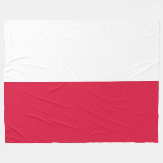 Polnische Flagge (Polen) Fleece Blanket (Vorderseite (Horizontal))