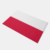 Polnische Flagge (Polen) Fußmatte (Schrägansicht)