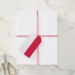 Polnische Flagge (Polen) Geschenketiketten Geschenkanhänger