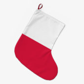 Polnische Flagge (Polen) Großer Weihnachtsstrumpf (Vorderansicht (hängend))