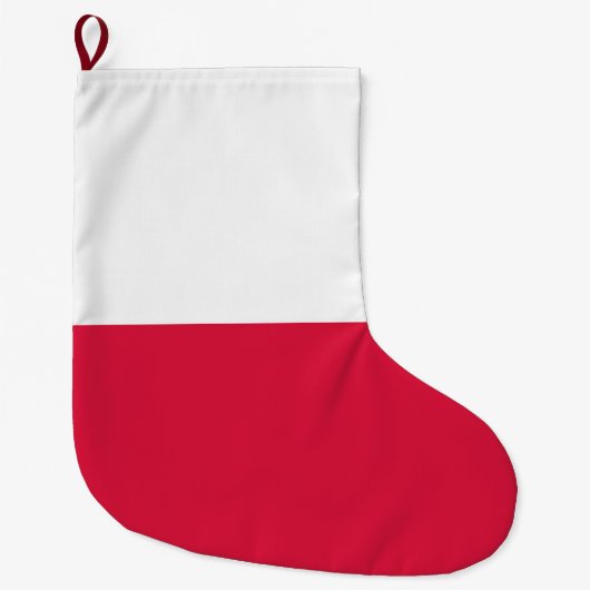 Polnische Flagge (Polen) Großer Weihnachtsstrumpf (Vorderseite)