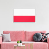 Polnische Flagge (Polen) Leinwanddruck (Insitu (Wohnzimmer))