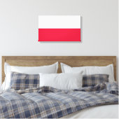Polnische Flagge (Polen) Leinwanddruck (Insitu (Schlafzimmer))
