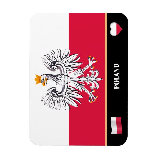 Polnische Flagge / Polen Magnet (Vertikal)