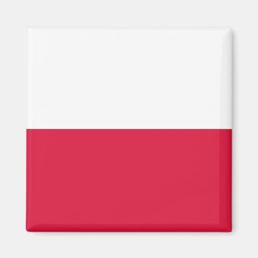 Polnische Flagge (Polen) Magnet (Vorne)