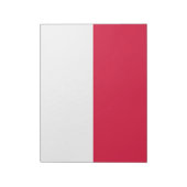 Polnische Flagge (Polen) Notepad Notizblock (Rotiert)