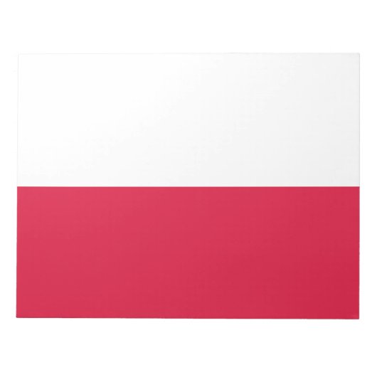 Polnische Flagge (Polen) Notepad Notizblock (Vorderseite)