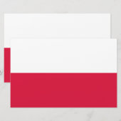 Polnische Flagge (Polen) Papier (Vorne/Hinten)