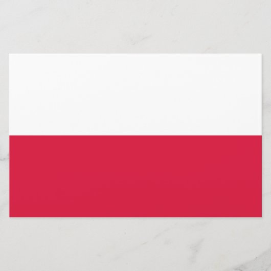 Polnische Flagge (Polen) Papier (Vorderseite)