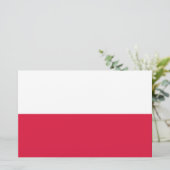 Polnische Flagge (Polen) Papier (Stehend Vorderseite)