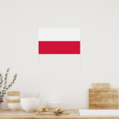 Polnische Flagge (Polen) Poster (Küche)