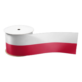 Polnische Flagge (Polen) Satin Ribbon Satinband