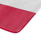 Polnische Flagge (Polen) Schneidebrett (Ecke)