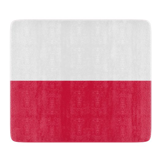 Polnische Flagge (Polen) Schneidebrett (Vorderseite)