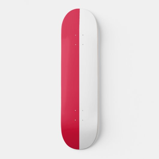 Polnische Flagge (Polen) Skateboard (Vorderseite)