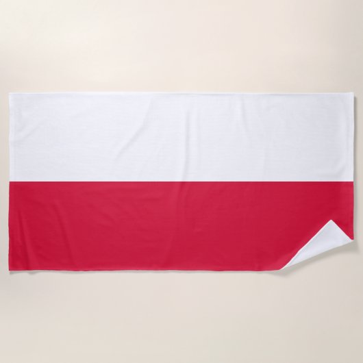 Polnische Flagge (Polen) Strandtuch (Vorderseite)