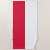Polnische Flagge (Polen) Strandtuch (Vorderseite)