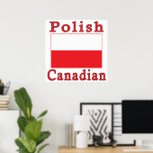 Polnische Flagge Polnisch Kanadisch Poster (Heimbüro)