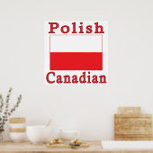 Polnische Flagge Polnisch Kanadisch Poster (Küche)