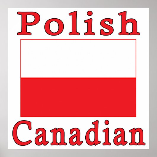 Polnische Flagge Polnisch Kanadisch Poster (Vorne)