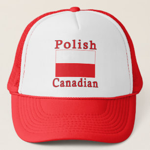 Polnische Flagge Polnisch Kanadisch Truckerkappe