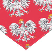 Polnische Flagge / Polnische Zuhause / Sportfans Kurzer Tischläufer (Ecke)