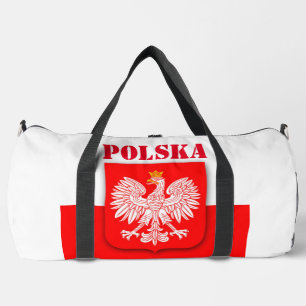 Polnische Flagge Polska Patriotic Football Soccer Duffle Bag