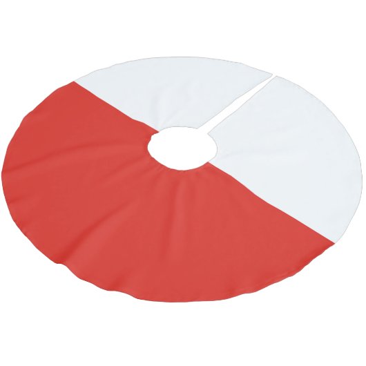 Polnische Flagge Polyester Weihnachtsbaumdecke (Schrägansicht)