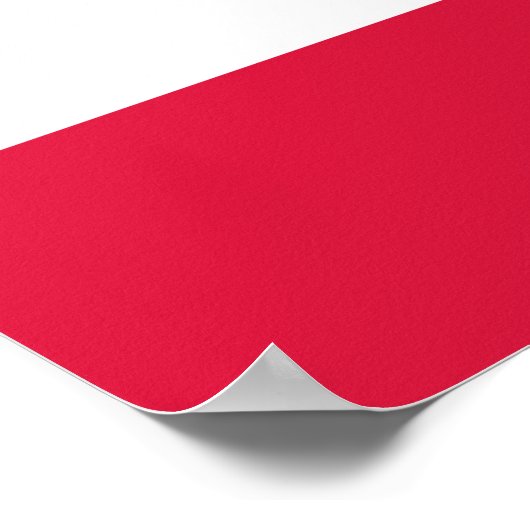 Polnische Flagge Poster (Ecke)