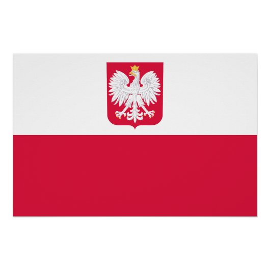 Polnische Flagge Poster (Vorderseite)