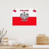 polnische Flagge Poster (Küche)