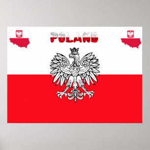 polnische Flagge Poster