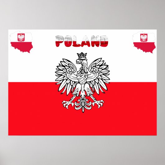 polnische Flagge Poster (Vorne)