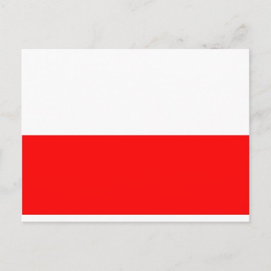 Polnische Flagge Postkarte (Vorderseite)
