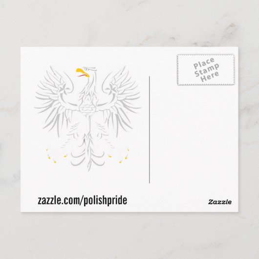 Polnische Flagge Postkarte (Rückseite)