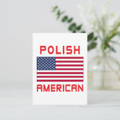 Polnische Flagge Postkarte (Stehend Vorderseite)