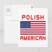 Polnische Flagge Postkarte (Vorne/Hinten)