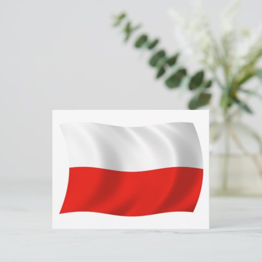 Polnische Flagge Postkarte (Stehend Vorderseite)