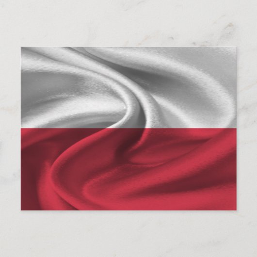 Polnische Flagge Postkarte (Vorderseite)