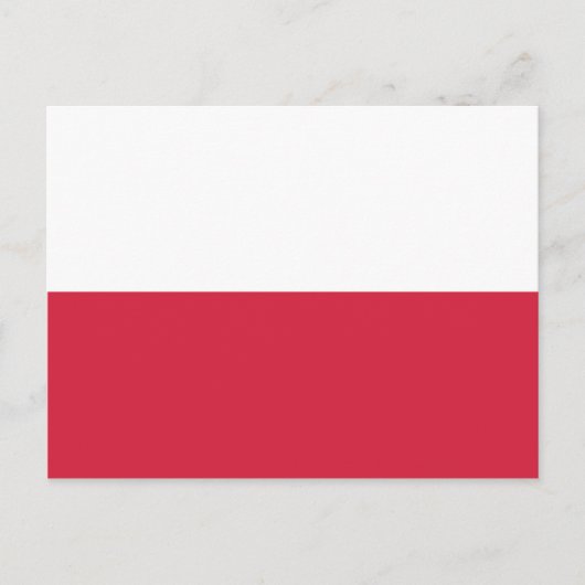Polnische Flagge Postkarte (Vorderseite)