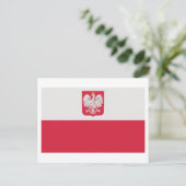 Polnische Flagge Postkarte (Stehend Vorderseite)