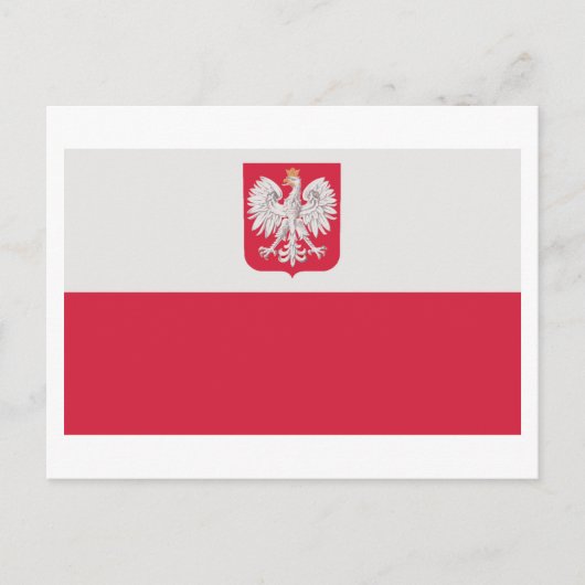 Polnische Flagge Postkarte (Vorderseite)