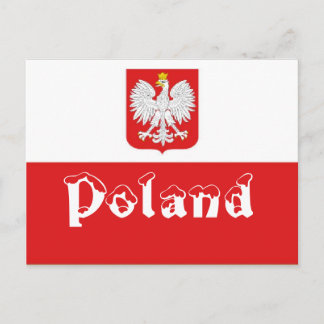 Polnische Flagge Postkarte